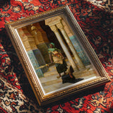 Nubian Guard - Ludwig Deutsch Orientalism Art Print / Canvas Ornate Gold-framed Painting Middle Eastern Orientalist Palace Scene Ludwig
