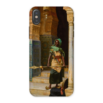 The Nubian Guard - Ludwig Deutsch Phone Case Iphone x / Matte Phone Case Classical Painting Figure Middle Eastern Attire Nubian Guard,