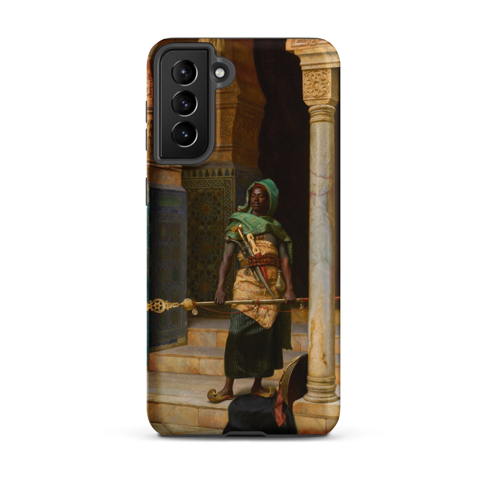 The Nubian Guard Ludwig Deutsch Samsung Case, Galaxy S21 Plus / Matte, Black Smartphone Case Historical Painting Figure Traditional Attire