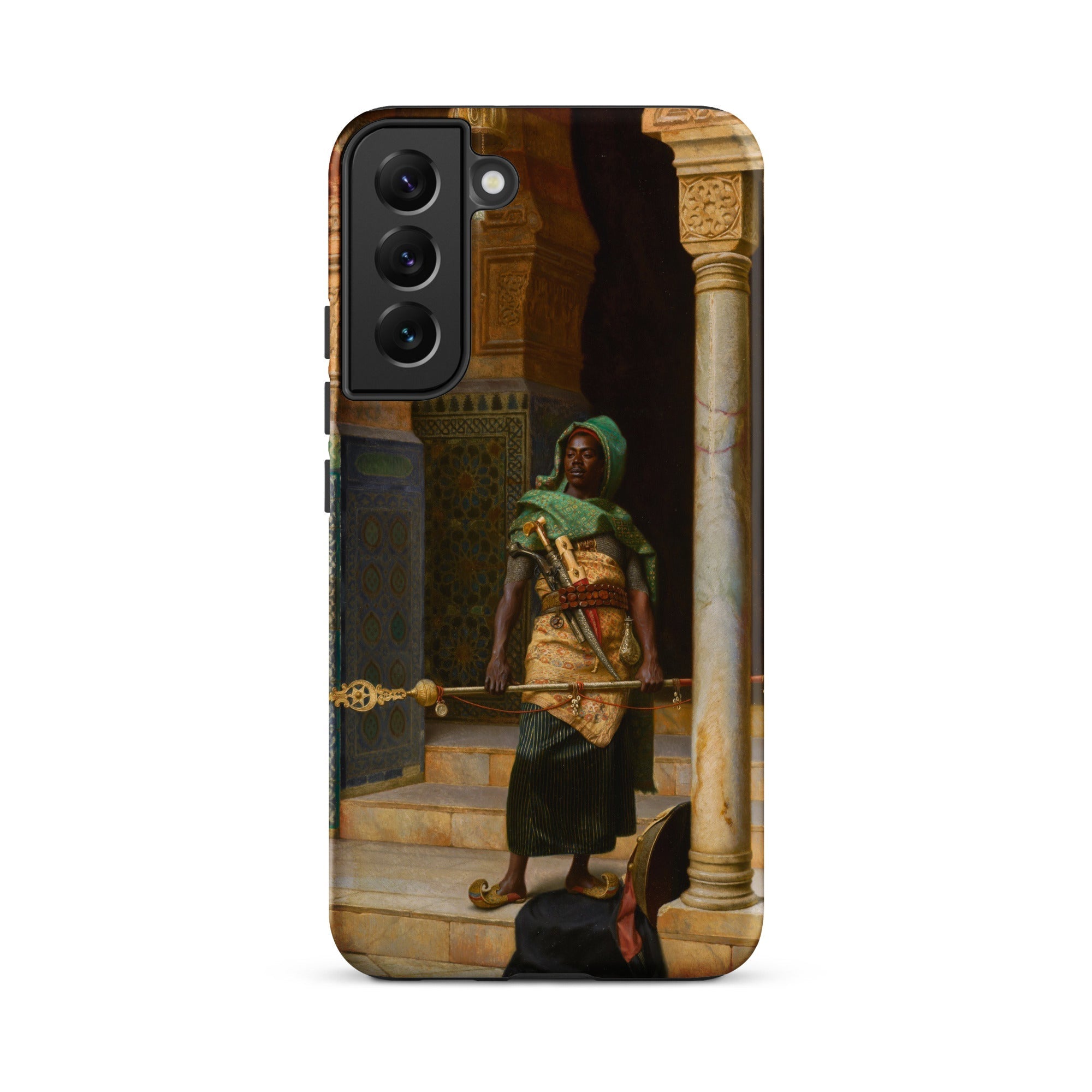 The Nubian Guard Ludwig Deutsch Samsung Case, Galaxy S22 Plus / Matte, Smartphone Case Classical Painting Man Traditional Attire Staff