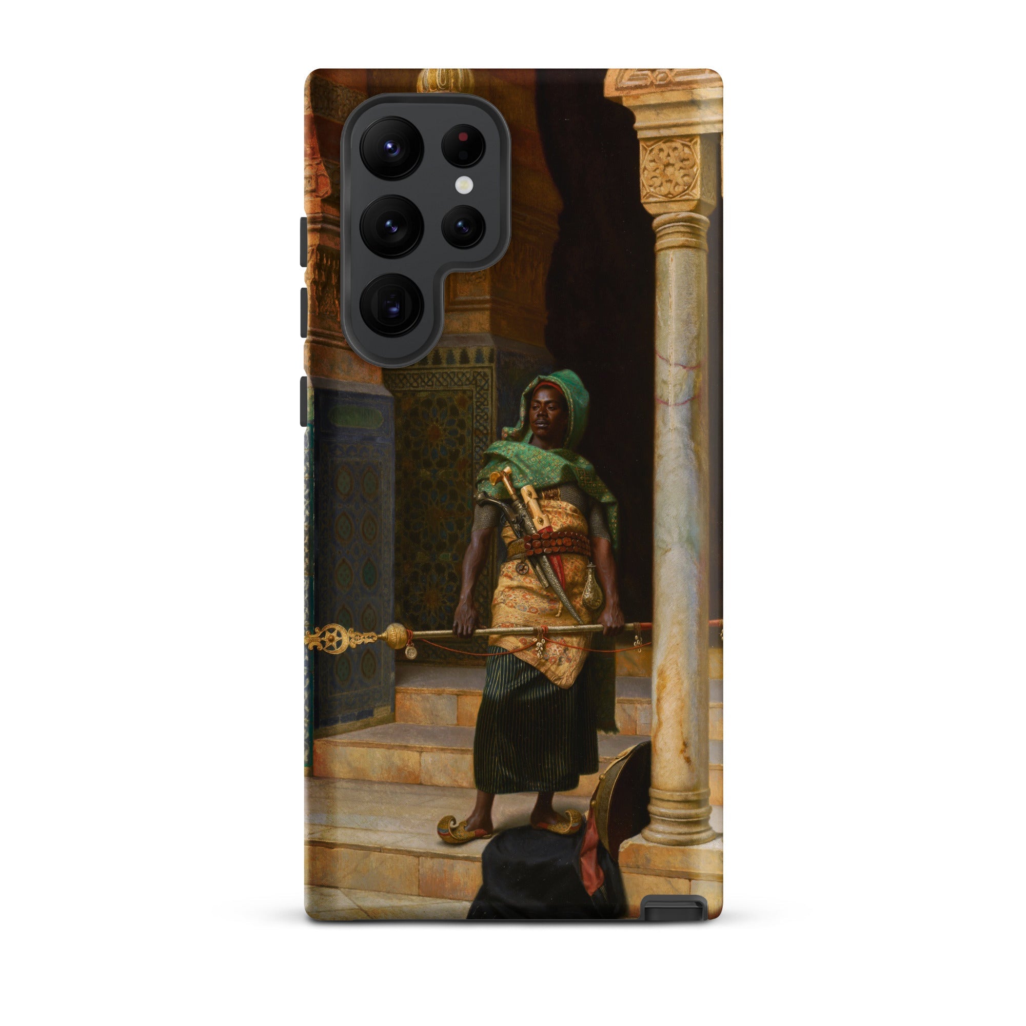 The Nubian Guard Ludwig Deutsch Samsung Case, Galaxy S22 Ultra / Matte, Phone Case Detailed Painting Person Traditional Attire Staff