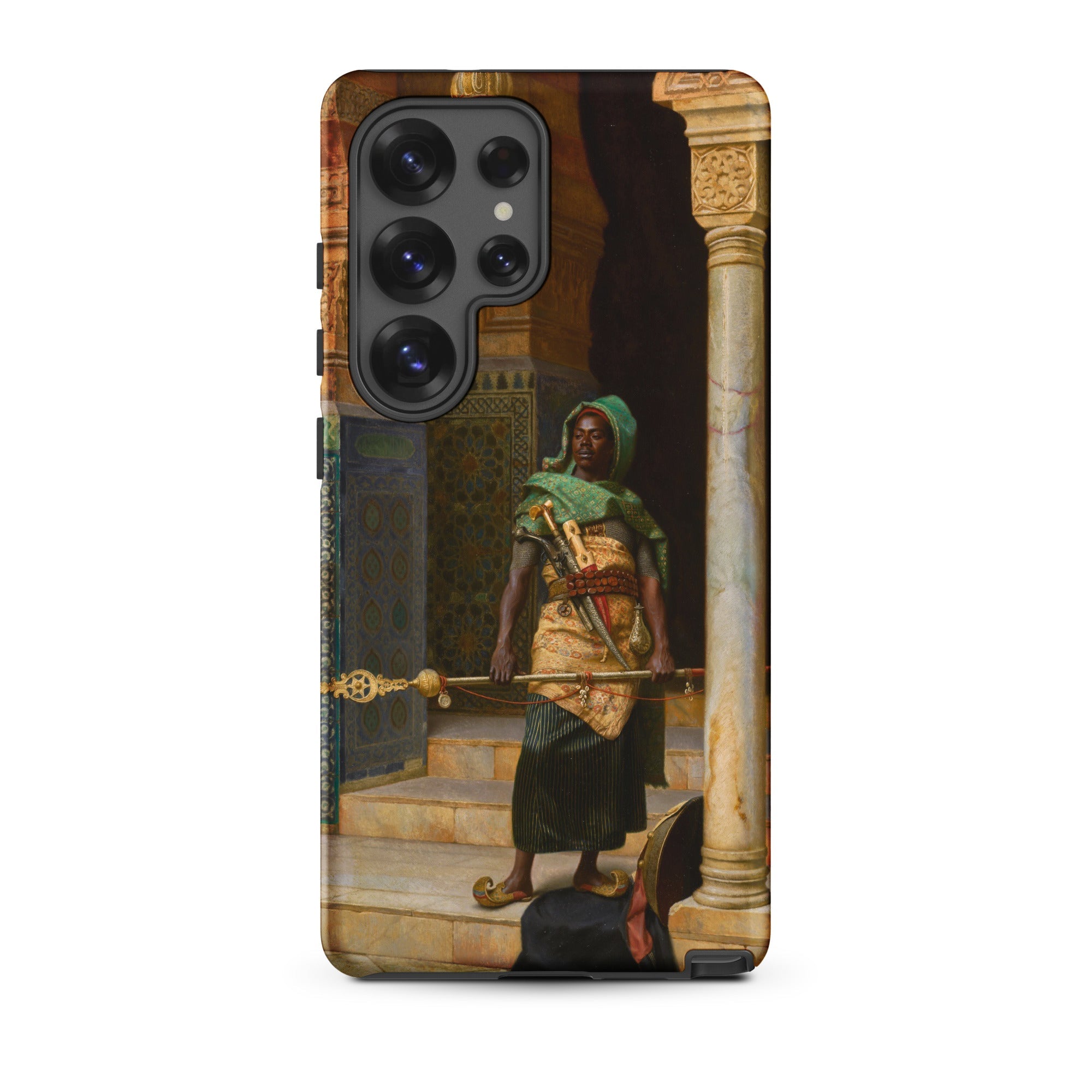 The Nubian Guard Ludwig Deutsch Samsung Case, Galaxy S25 Ultra / Matte, Smartphone Case Orientalist Painting Guard