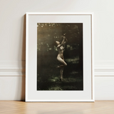 Nude Dancer with Aulos - Arnold Genthe Art Print / Canvas, Nude Dancer, Arnold Genthe’s Nude, Genthe’s Nude Dancer, Left Knee Folds, Arnold