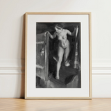Nude Girl in Doorway - Anders Zorn Art Print / Canvas, 12x18’’ / 31x46cm / Natural Frame / Matboard, Posters Prints & Visual Artwork, Toby