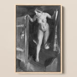 Nude Girl in Doorway - Anders Zorn Art Print / Canvas, Anders Zorn, Anders Zorn Paints, Hometown’s Bathing Ritual, Dalecarlian Bather