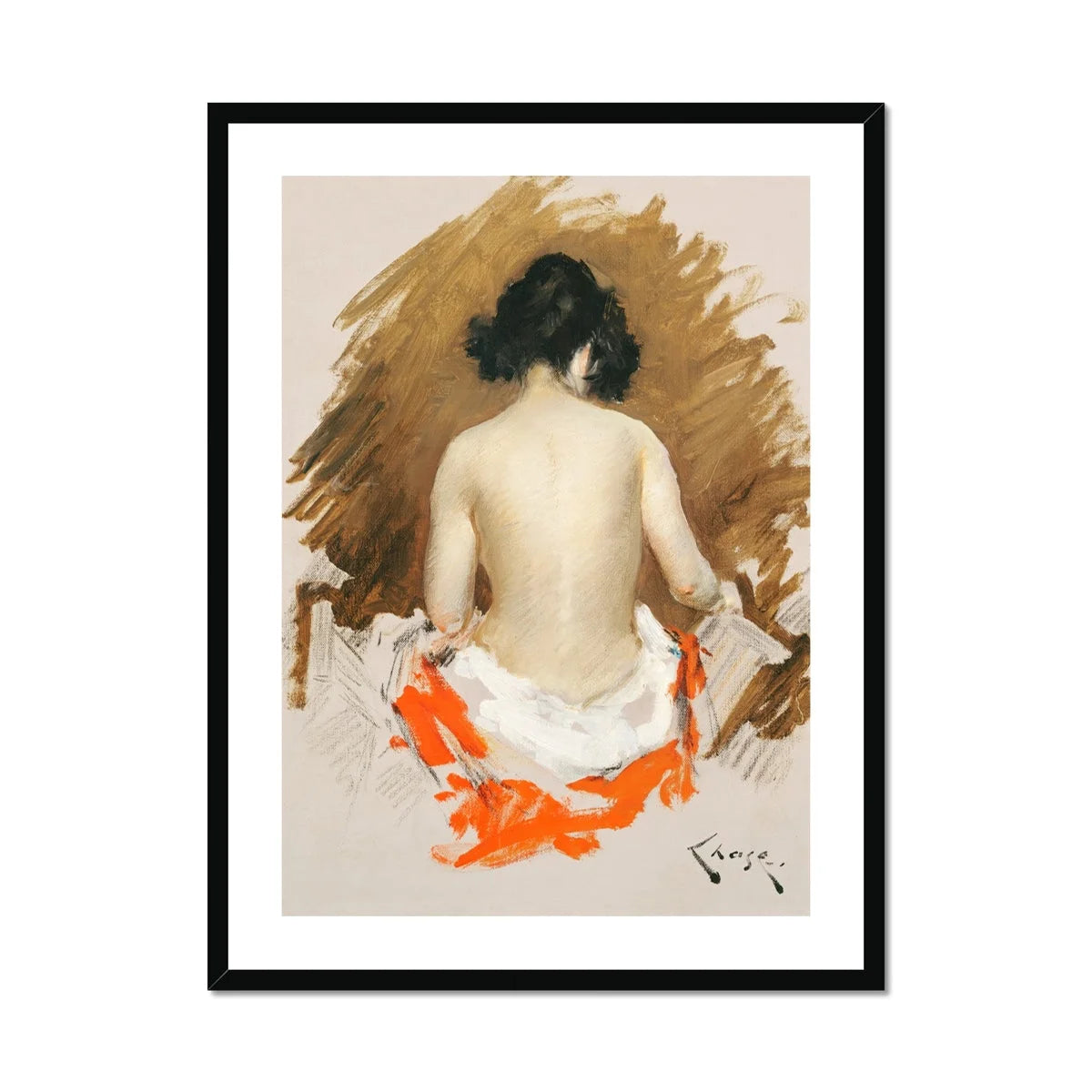 Nude Japanese Woman - William Merritt Chase Art Print