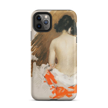 Nude Japanese Woman - William Merritt Chase Iphone Case, 11 Pro Max / Matte, Phone Case Painting Nude Woman