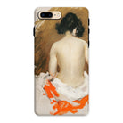 Nude Japanese Woman William Merritt Chase Iphone Case, 8 Plus / Matte, Phone Case Classical Painting Nude Figure’s Orange Accents