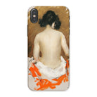 Nude Japanese Woman William Merritt Chase Iphone Case, x / Matte, Phone Case Classical Painting Nude Figure’s Dark Hair