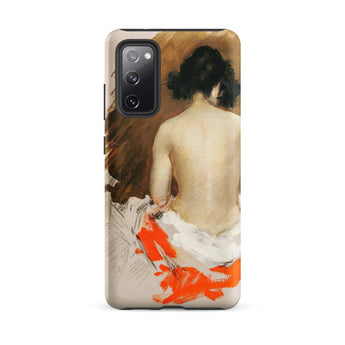 Nude Japanese Woman - William Merritt Chase Phone Case Samsung Galaxy S20 Fe / Matte Phone Case Painted Depiction Woman Dark Hair Draped