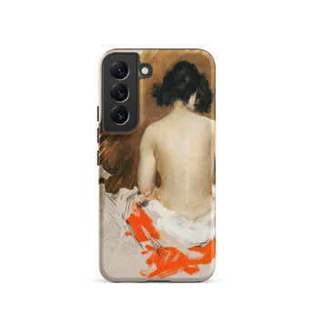 Nude Japanese Woman - William Merritt Chase Phone Case Samsung Galaxy S22 / Matte Phone Case Painted Depiction Nude Woman Dark Hair William