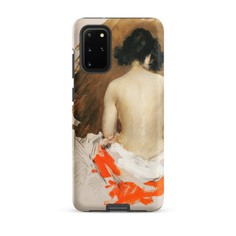 Nude Japanese Woman - William Merritt Chase Samsung Case, Galaxy S20 Plus / Matte, Phone Case Classical Painting Woman Turned