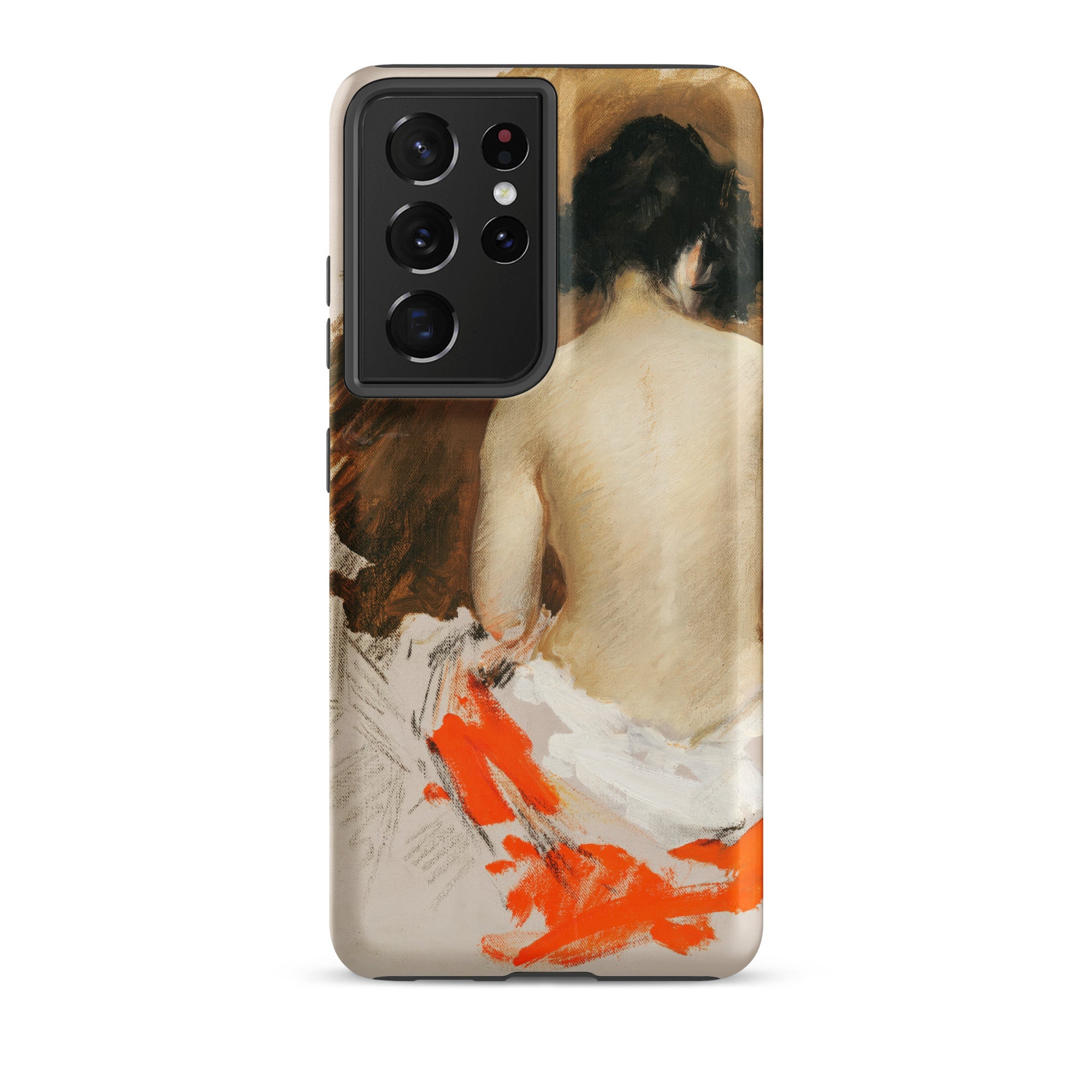 Nude Japanese Woman William Merritt Chase Samsung Case, Galaxy S21 Ultra / Matte, Smartphone Case Classical Painting Woman Prominent Camera