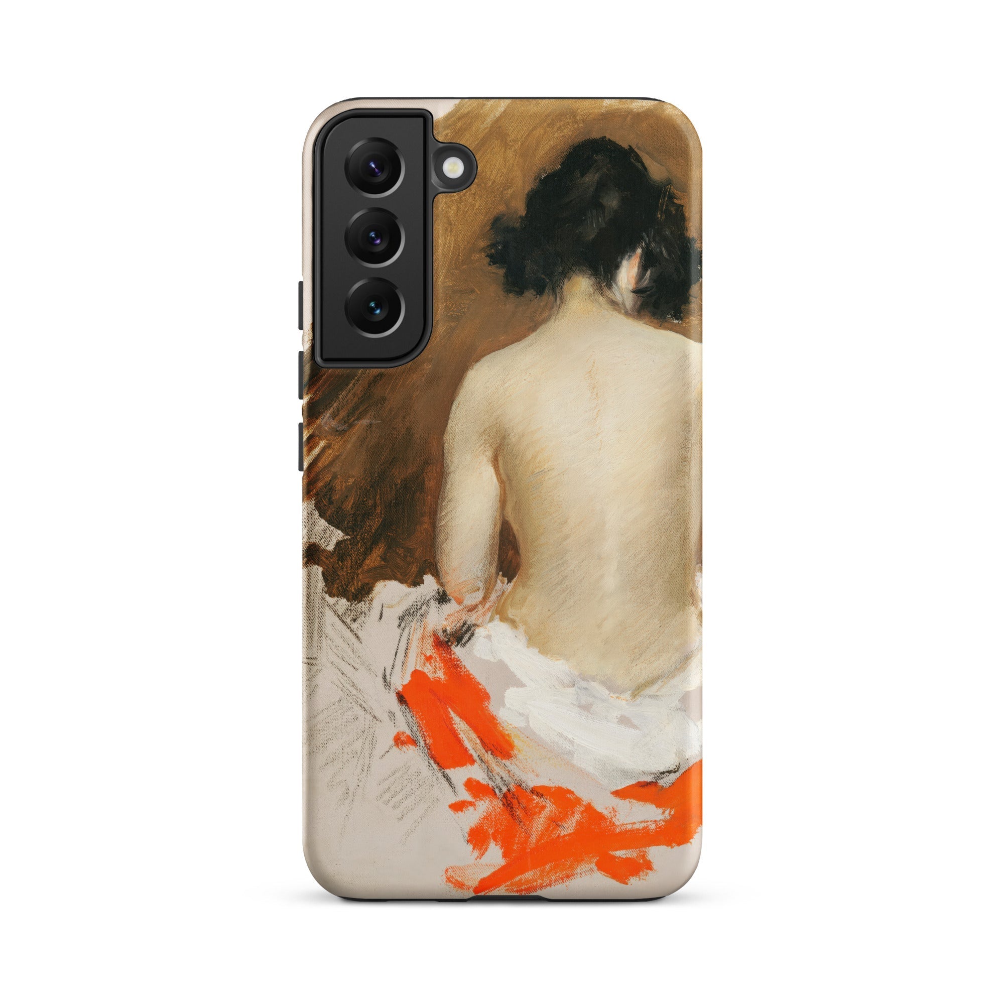 Nude Japanese Woman William Merritt Chase Samsung Case, Galaxy S22 Plus / Matte, Smartphone Case Classical Painting Woman Prominent Camera