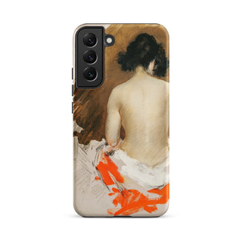 Nude Japanese Woman - William Merritt Chase Samsung Case, Galaxy S22 Plus / Matte, Smartphone Case Classical Painting Woman Prominent