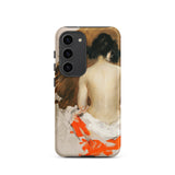 Nude Japanese Woman - William Merritt Chase Samsung Case, Galaxy S23 / Matte, Beige Smartphone Case Painting Person’s Bare Dark Hair