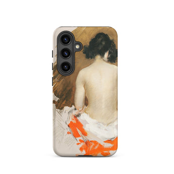Nude Japanese Woman - William Merritt Chase Samsung Case, Galaxy S24 / Matte, Phone Case Artistic Rendition Woman’s