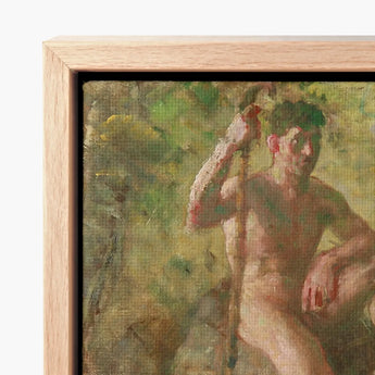 Framed Oil Painting Nude Male Figure Impressionistic Style Julius Paulsen Fine, Paulsen’s Oils Burn, Feral Daylight