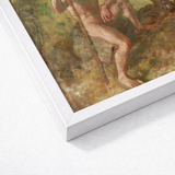 White Framed Art Print Classical Painting Nude Figures Julius Paulsen Fine, Paulsen’s Oils Burn, Feral Daylight