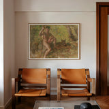 A Nude Male with a Dog in Forest - Julius Paulsen Fine Art Print, Posters Prints & Visual Artwork, Toby Leon