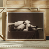 Nude Man from the Back - Hermann Heid Art Print / Canvas, Male Nude, Hermann Heid’s Studio, Form Answering Form, Albumen Silver Print,