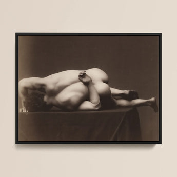 Nude Man from the Back - Hermann Heid Art Print / Canvas, Male Nude, Hermann Heid’s Studio, Form Answering Form, Albumen Silver Print,