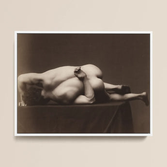 Nude Man from the Back - Hermann Heid Art Print / Canvas, Male Nude, Hermann Heid’s Studio, Form Answering Form, Albumen Silver Print,