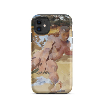 Nude Man on Beach - John Singer Sargent Iphone Case, 11 / Matte, Watercolor-style Phone Case