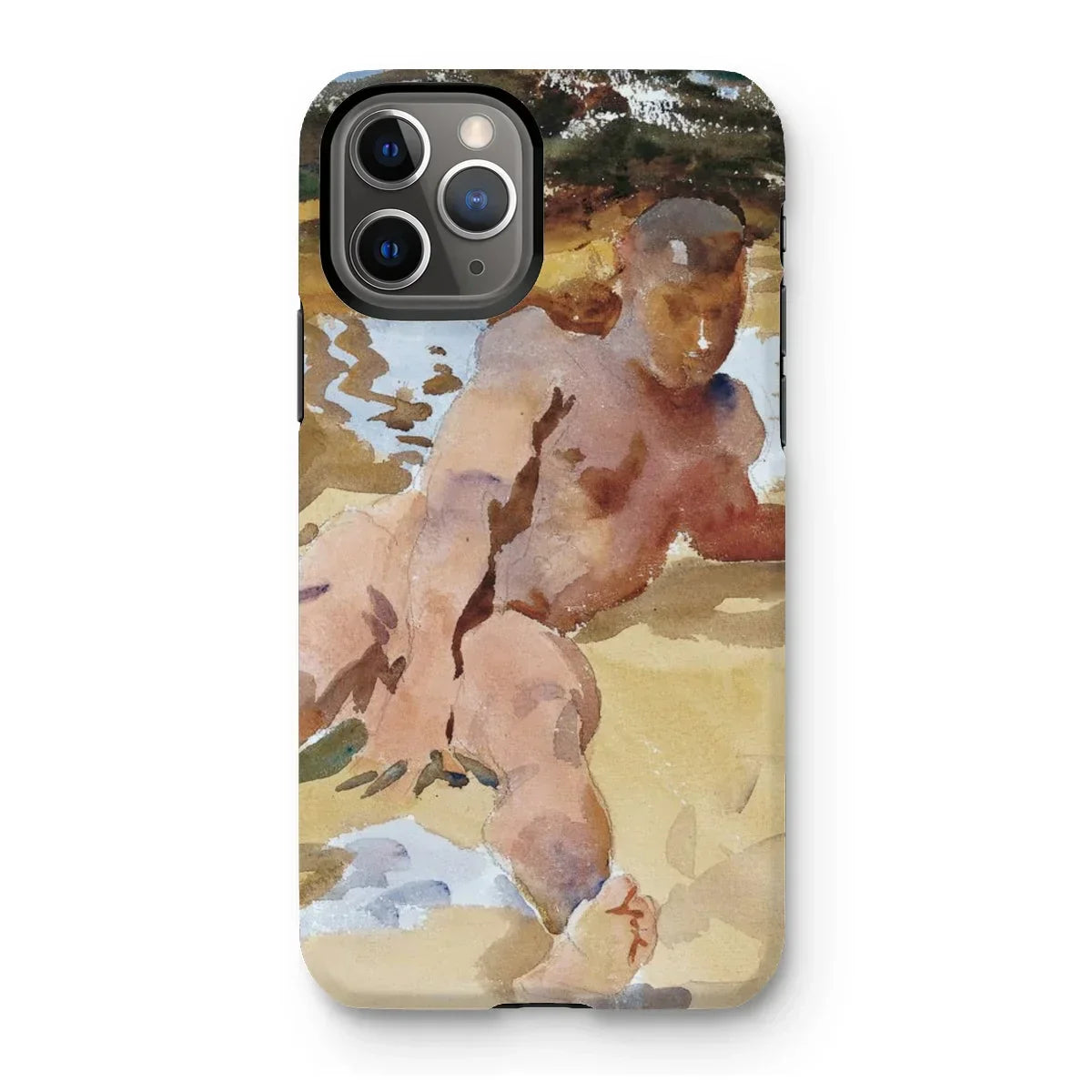 Nude Man on Beach - John Singer Sargent Iphone Case, 11 Pro / Matte, Iphone Case Watercolor-style Artistic Painting