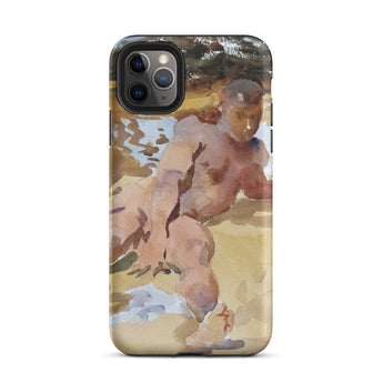 Nude Man on Beach - John Singer Sargent Iphone Case, 11 Pro Max / Matte, Watercolor-style Phone Case