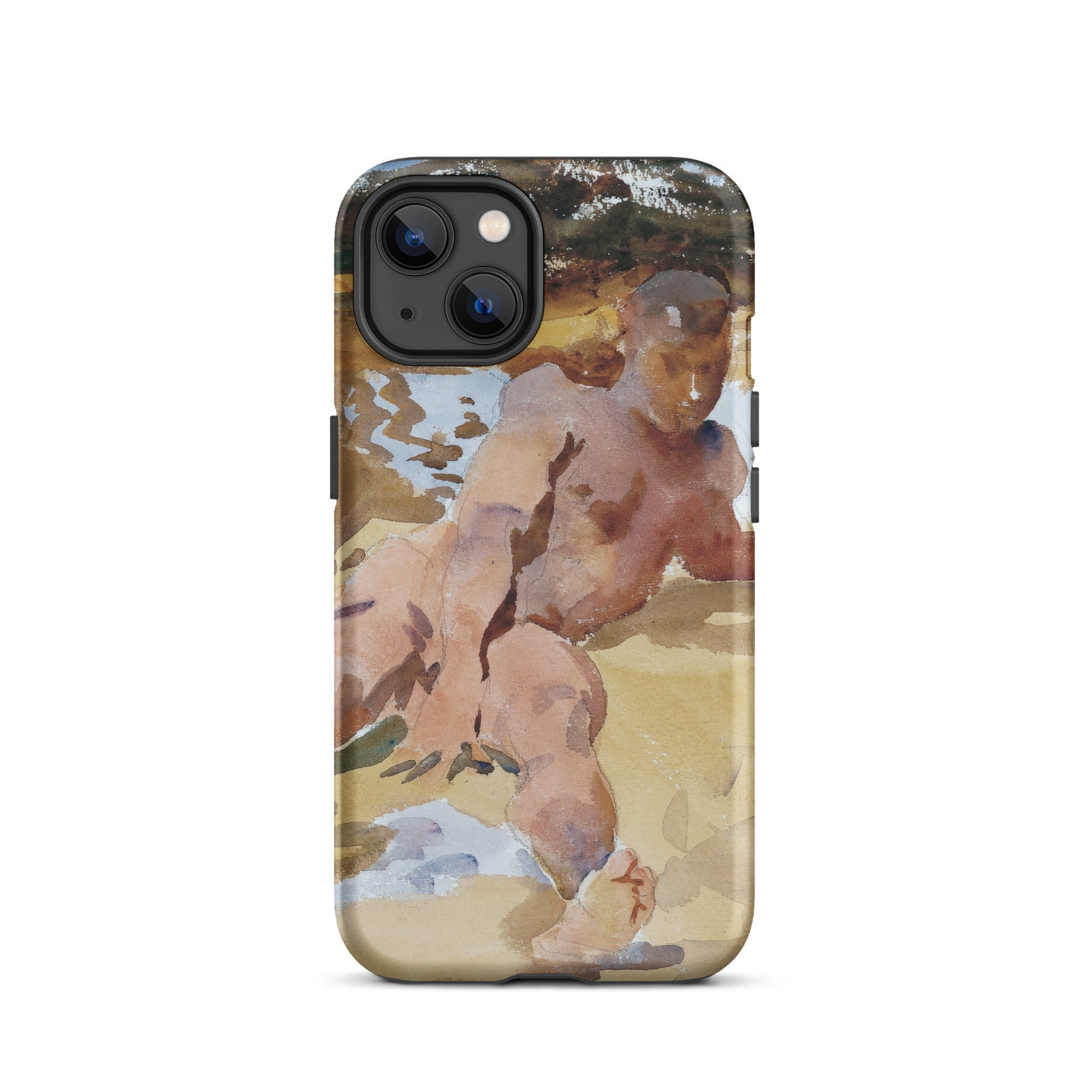 Nude Man on Beach John Singer Sargent Iphone Case, 13 / Matte, Watercolor Style Phone Case