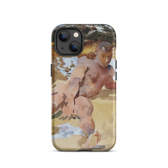 Nude Man on Beach - John Singer Sargent Iphone Case, 13 / Matte, Watercolor-style Phone Case