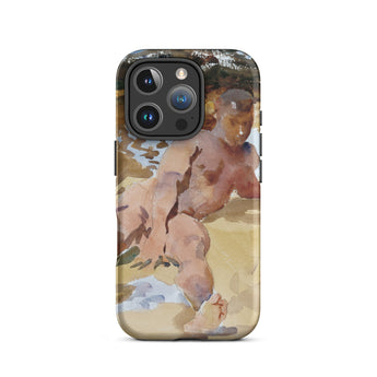 Nude Man on Beach - John Singer Sargent Iphone Case, 16 Pro / Matte, Phone Case Nude Figure Art