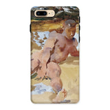 Nude Man on Beach - John Singer Sargent Iphone Case, 8 Plus / Matte, Phone Case Classical-style Watercolor Painting Ethereal Figure Warm