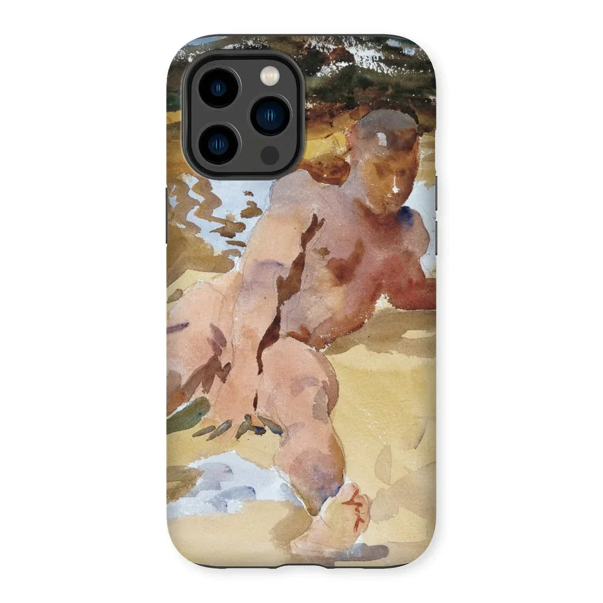Nude Man on Beach - John Singer Sargent Iphone Case, 14 Pro Max / Matte, Kite-920115769, Iphone Case Classical-style
