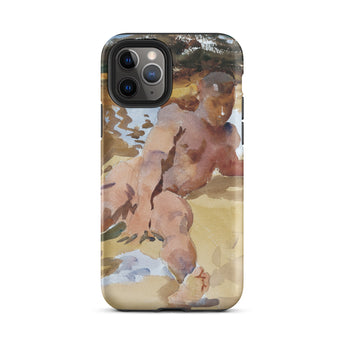 Nude Man on Beach - John Singer Sargent Phone Case Iphone 11 Pro / Matte Watercolor-style Phone Case John Singer, Iphone