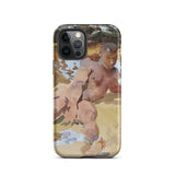 Nude Man on Beach - John Singer Sargent Phone Case Iphone 12 Pro / Matte Iphone Case Watercolor Nude John Singer,