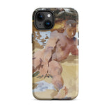 Nude Man on Beach - John Singer Sargent Phone Case Iphone 15 Plus / Matte Phone Case Watercolor Nude John Singer, Iphone