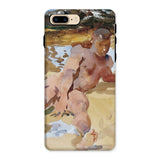 Nude Man on Beach - John Singer Sargent Phone Case Iphone 8 Plus / Matte Phone Case Classical-style Watercolor Painting Ethereal Figure