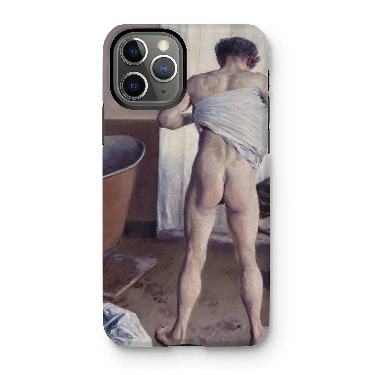 Nude Man at His Bath - Gustave Caillebotte Iphone Case, 11 Pro / Matte, Iphone Case Classical Art Print Nude Figure Draped