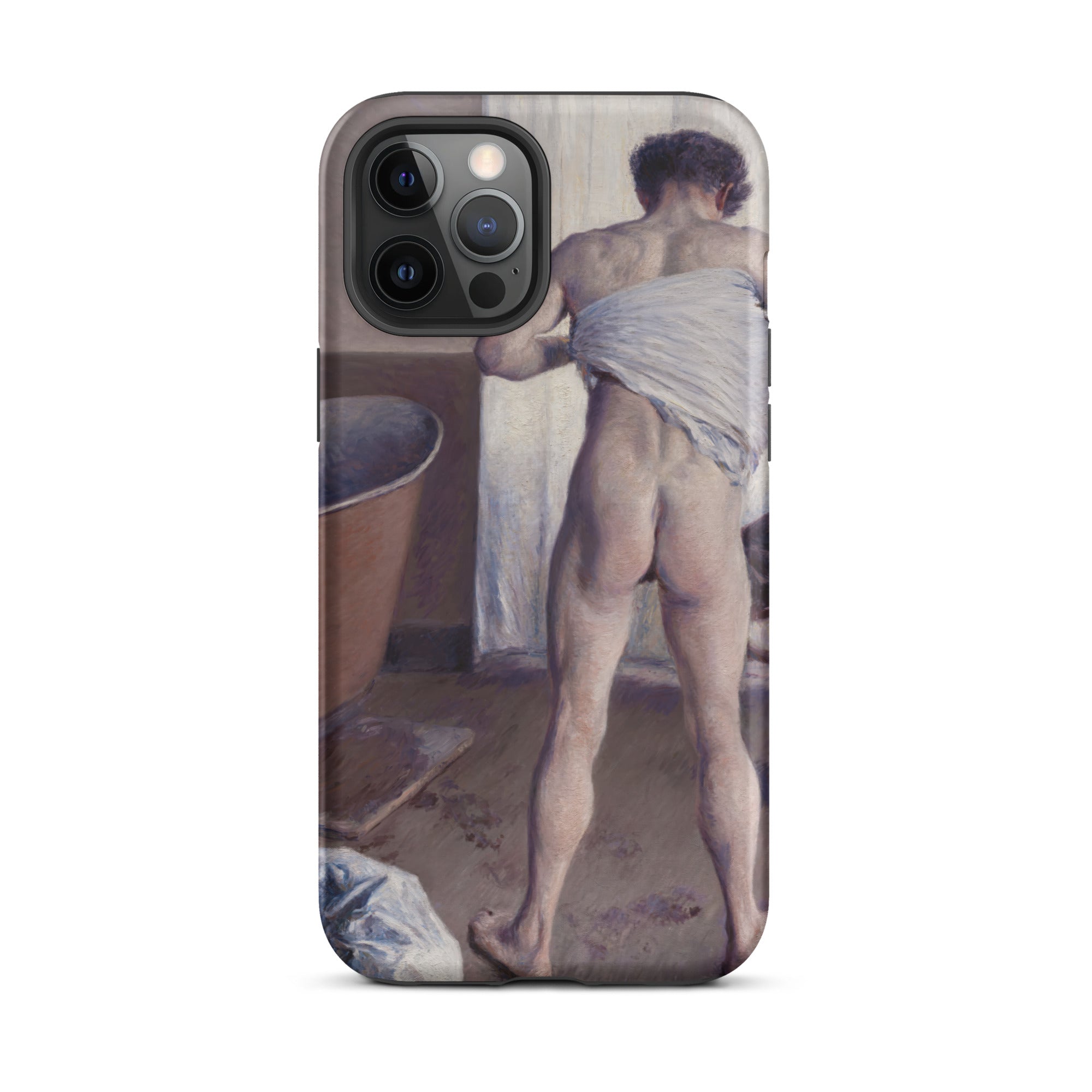 Nude Man at His Bath Gustave Caillebotte Iphone Case, 12 Pro Max / Matte, Artistic Phone Case