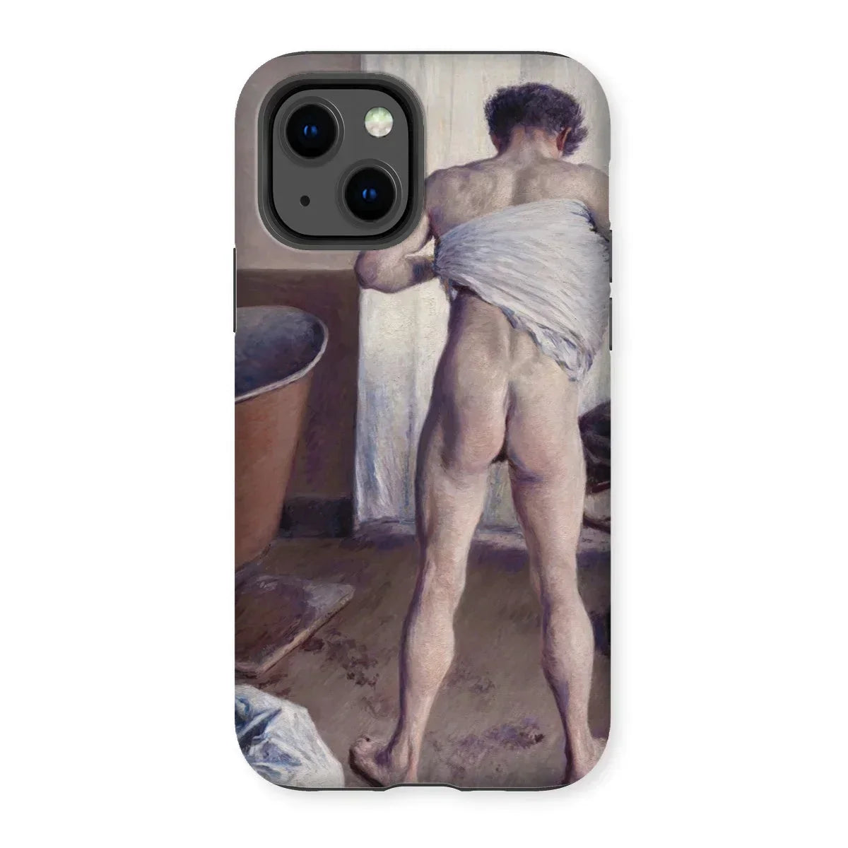Nude Man at His Bath - Gustave Caillebotte Iphone Case, 13 / Matte, Iphone Case Classical Art Print Nude Figure Draped