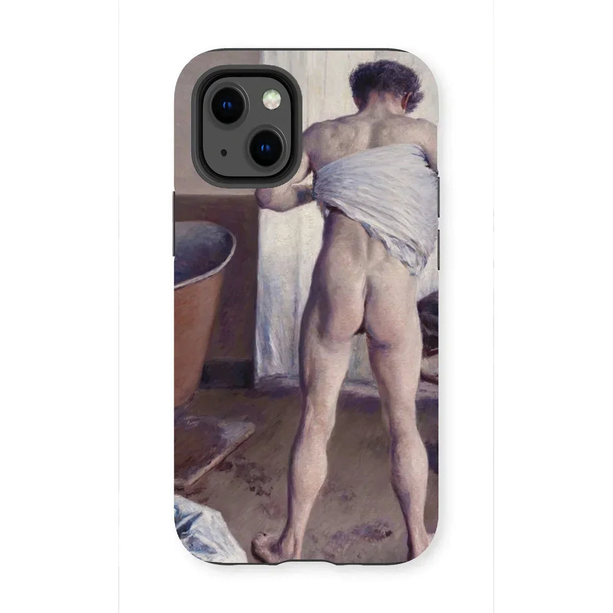 Nude Man at His Bath - Gustave Caillebotte Iphone Case, 13 Mini / Matte, Phone Case Classical Art Print Nude Figure Draped