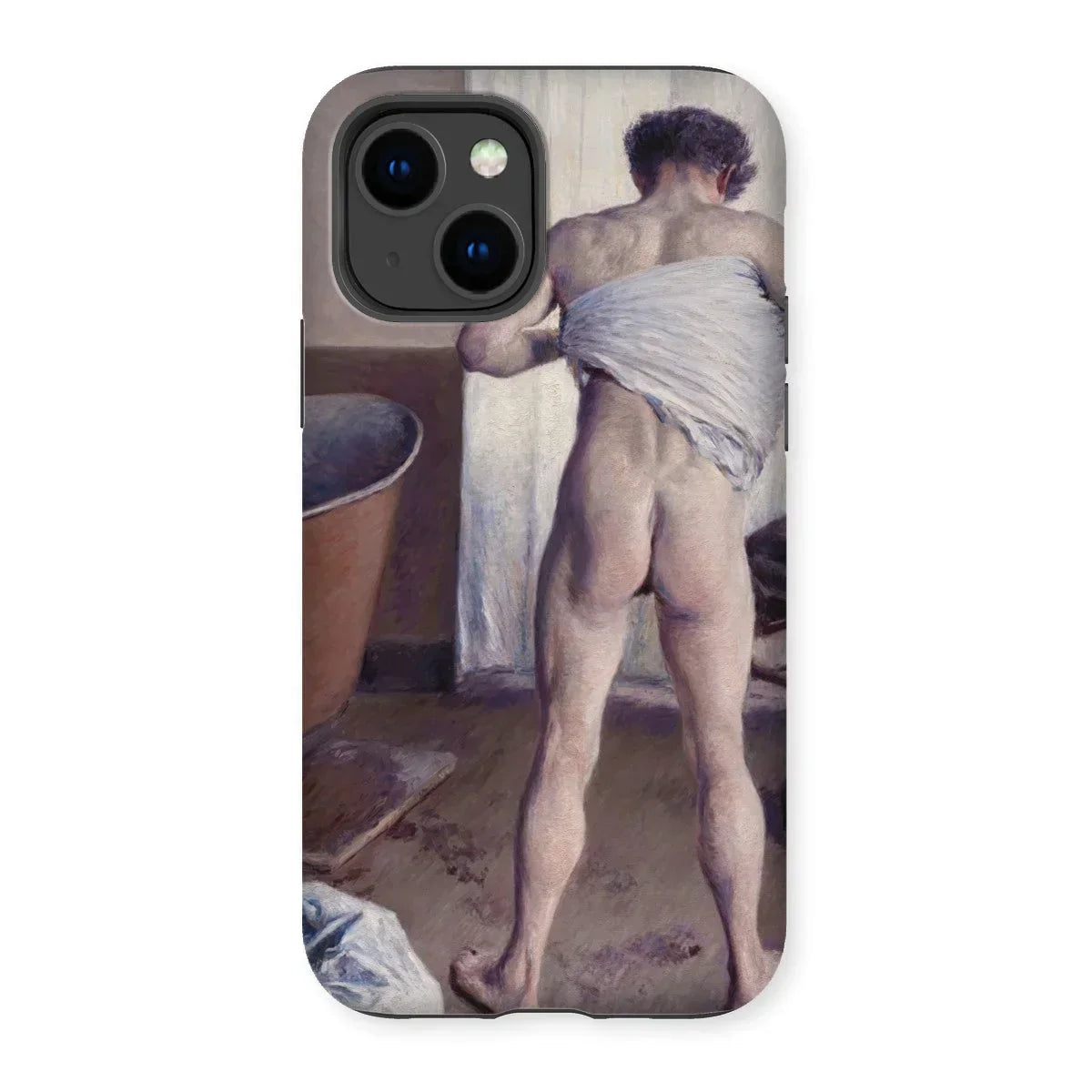 Nude Man at His Bath - Gustave Caillebotte Iphone Case, 14 / Matte, Iphone Case Classical Art Print Nude Figure Wrapped