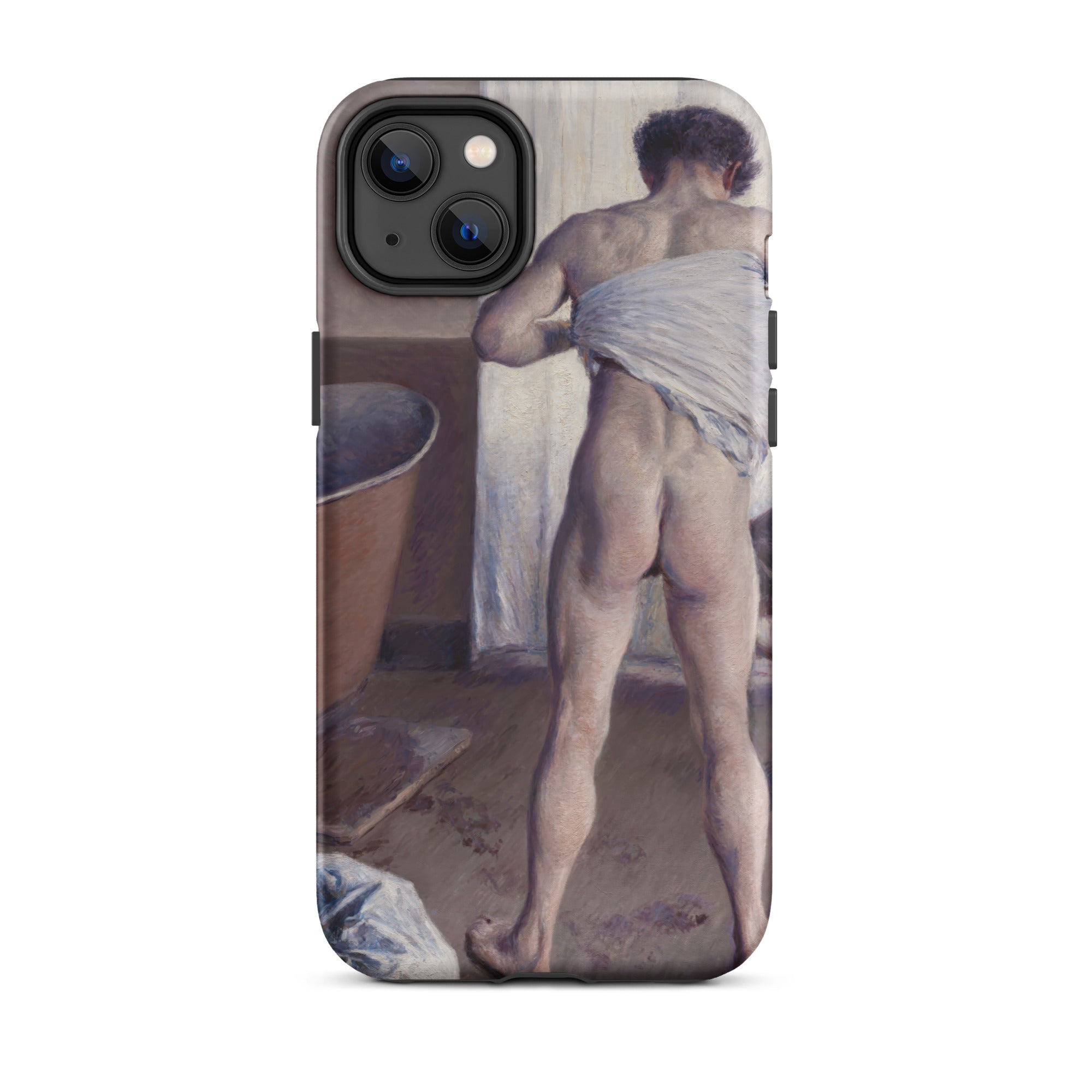 Nude Man at His Bath Gustave Caillebotte Iphone Case, 14 Plus / Matte, Iphone Case Nude Man Painting
