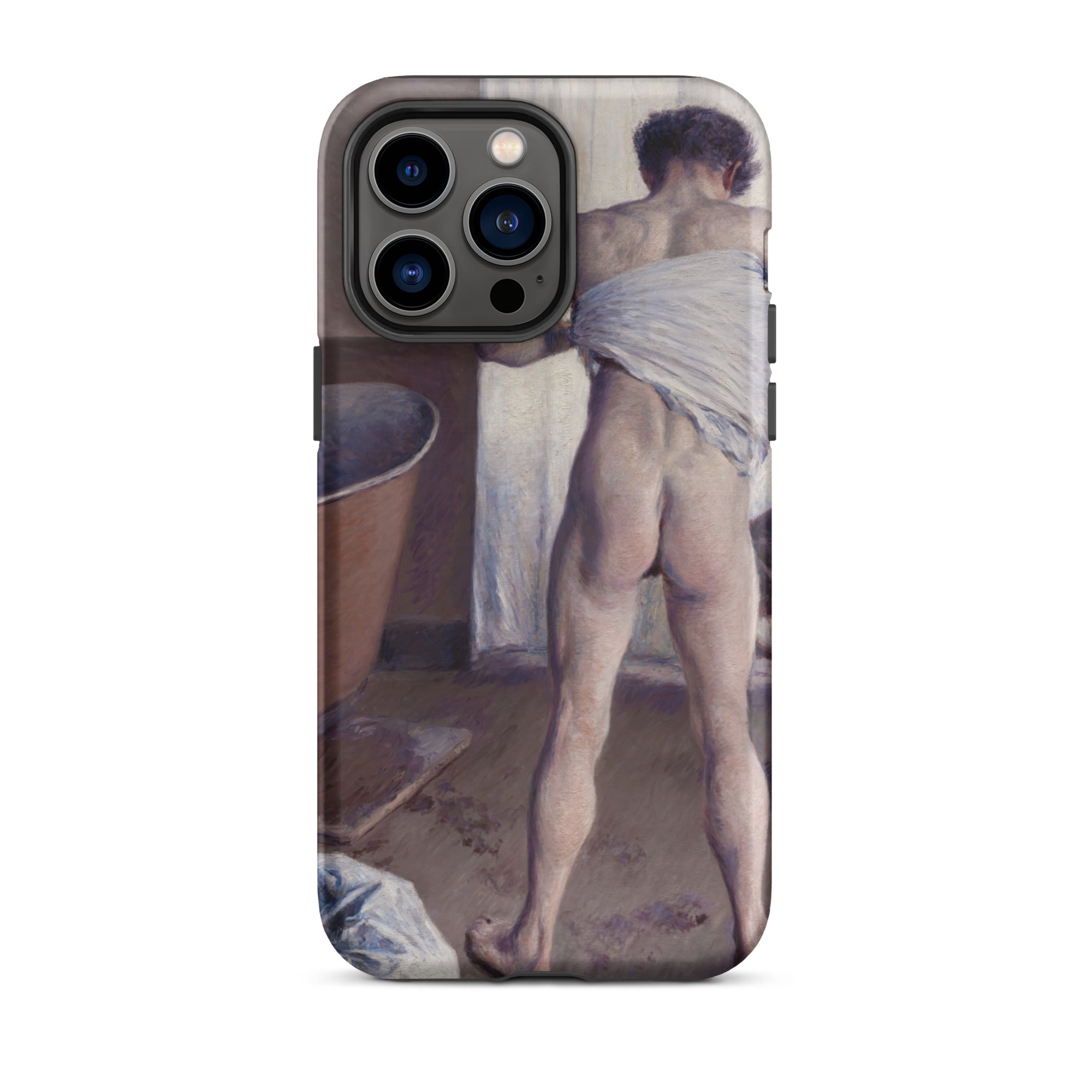 Nude Man at His Bath Gustave Caillebotte Iphone Case, 14 Pro Max / Matte, Artistic Phone Case