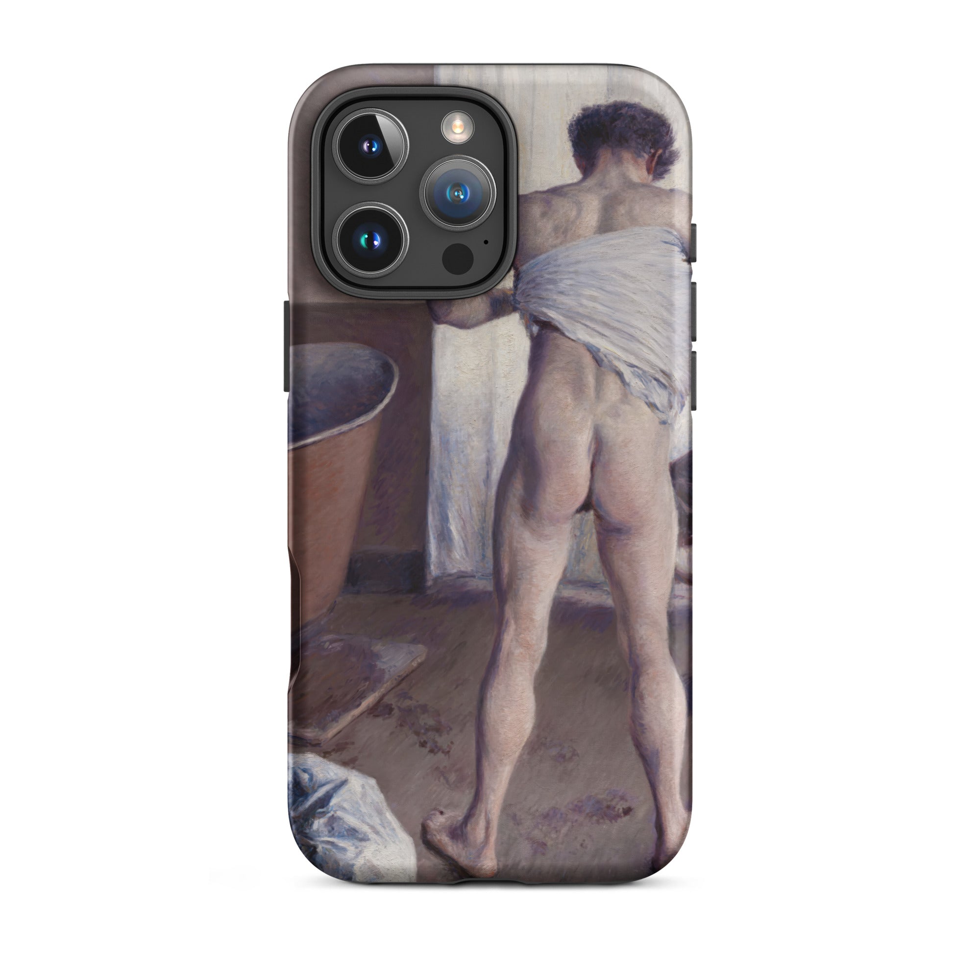 Nude Man at His Bath Gustave Caillebotte Iphone Case, 16 Pro Max / Matte, Phone Case Nude Male Figure