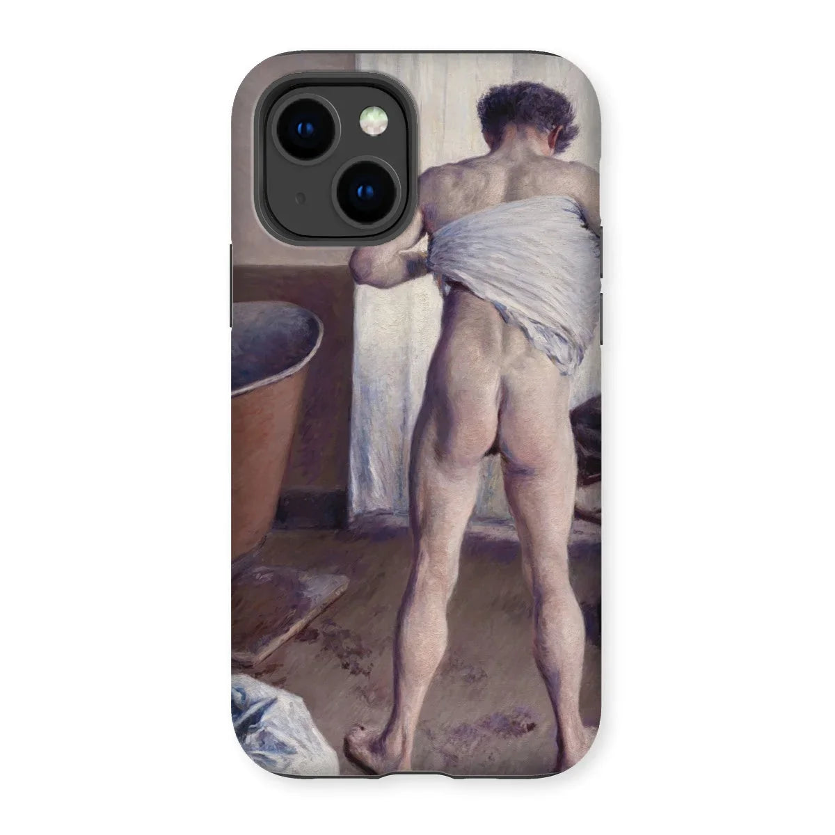 Nude Man at His Bath - Gustave Caillebotte Iphone Case - 14 / Matte