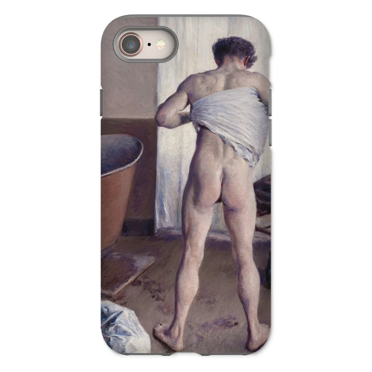 Nude Man at His Bath - Gustave Caillebotte Iphone Case - 8 / Matte