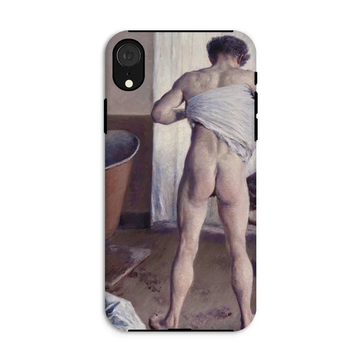 Nude Man at His Bath - Gustave Caillebotte Iphone Case, Xr / Matte, Phone Case Classical Art Painting Nude Figure Draped